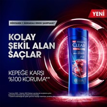 Clear Men Kepeğe Karşı Etkili Şampuan Hızlı Stil 2si 1 Arada 350 ml