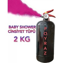 Poyraz 2kg Yangın Tüpü Baby Shower Cinsiyet Partisi Belirleme Tüpü Pembe