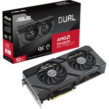 ASUS DUAL-RX7700XT-O12G AMD RADEON RX 7700 XT 12GB GDDR6 192bit 2599Mhz OC HDMI 3xDP EKRAN KARTI