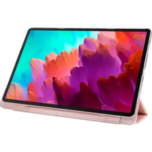 Ald Telekom Lenovo Tab P12 Uyumlu Kılıf Kalem Bölmeli Standlı 360 Koruma Katlanabilir Pu Deri Akıllı Kapak