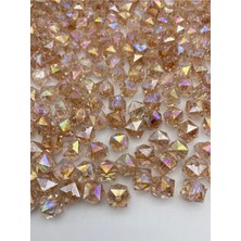 Hedef Bijuteri 100GR 12MM Janjanlı Vizon Renk Küp,kübik Model Akrilik Boncuk,takı ,çanta Boncuğu (100GR,~110 Adet)