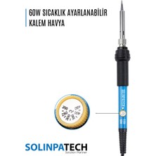 Solinpatech 60W Sıcaklık Ayarlanabilir Kalem Havya Lehim Makinesi