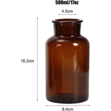 binbirdemet 2'li Set Amber Yazısız Cam Vazo - 500 ml - 250 ml