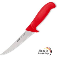 Pirge Butcher's Germany Sıyırma Bıçağı Kıvrık Sert 13 cm Kırmızı