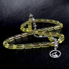 Tesbih Rüyası Ukrayna Damla Kehribar Tesbih Şeffaf Sarı Renk 7x13mm Kapsül Kesim