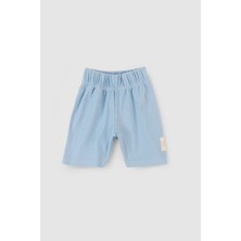 Little Gusto Kısa Fitilli Tayt Mavi Organik Pamuk