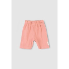 Little Gusto Kısa Fitilli Tayt Pembe Organik Pamuk