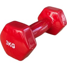 CK Spor Ckspor  3 kg  Köşeli Vinly Dambıl Seti Kaymaz Özel Kaplama Ithal Ergonomik Dambıl 1 Adet
