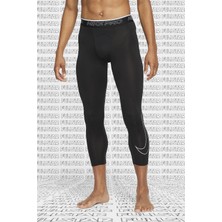 Nike Pro Dri Fit Mens 3/4 Leggings Black 3/4 Boy Erkek Antrenman Taytı Siyah