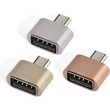 Linktech O185 USB To Micro USB Çevirici Otg Flash Drive Metal Adaptör