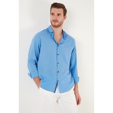 Buratti Regular Fit Düğmeli Yaka % 100 Pamuk Gömlek Erkek Gömlek CF20S111871