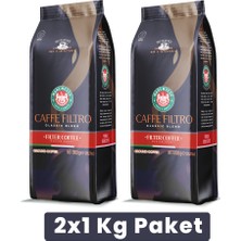 Caffe Filtro Clasico Blend Klasik Filtre Kahve (ÇEKİRDEK VEYA ÖĞÜTÜLMÜŞ) 2X1 Kg Paket