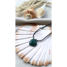 HD Marketim Gerdanlık Kalp Çakra Yoga Reiki Doğal Malaki Taşı Kadın Kolye