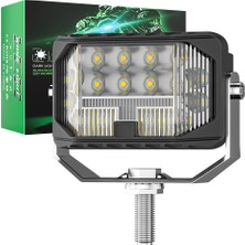 Dekohop Off Road Sis Farı Modifiye Gündüz Ledi Mını 3 Inç 76 mm 21 LED Çift Renk Delici Işık ve Sarı Gündüz Oto Lambası