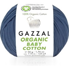 Gazzal Organic Baby Cotton 50 Gr.  % 100 Organik Pamuk El Örgü Ipliği Amigurumi Ipi 434