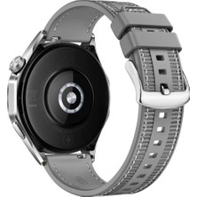 AktarMobile Huawei Watch Gt 2 / Gt2 Pro 46 mm Uyumlu Dokuma & Silikon Kordon Dikişli Örgü Kayış Metal Toka