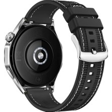 AktarMobile Huawei Watch Gt 3 / Gt3 Pro 46 mm Uyumlu Dokuma & Silikon Kordon Dikişli Örgü Kayış Metal Toka