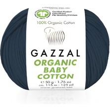 Gazzal Organic Baby Cotton 50 Gr.  % 100 Organik Pamuk El Örgü Ipliği Amigurumi Ipi 437