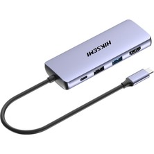 Vcom Hiksemi Hs-Hub-Ds8 Type-C To Hdmı+Usb3-3+Usb2+Sd-Tf+Pd Çoklayıcı