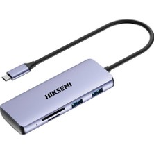 Vcom Hiksemi Hs-Hub-Ds8 Type-C To Hdmı+Usb3-3+Usb2+Sd-Tf+Pd Çoklayıcı