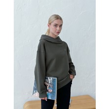Vesado Kadın Kapüşonlu Oversize Sweatshirt
