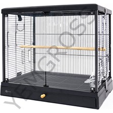 Dayang Üstten Açılır Cam Kafes 62*42*55cm Siyah