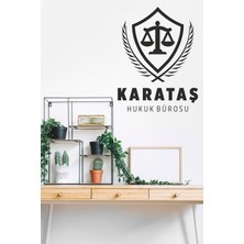 Boldwallz Avukatlara ve Hukuk Bürolarına Adalet Terazili Isim Yazılı Dekoratif Duvar Sticker