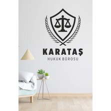 Boldwallz Avukatlara ve Hukuk Bürolarına Adalet Terazili Isim Yazılı Dekoratif Duvar Sticker
