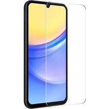 Wowacs Samsung Galaxy A15 İle Uyumlu Ekran Koruyucu Şeffaf Temperli Kırılmaz Cam Ekran Koruyucu