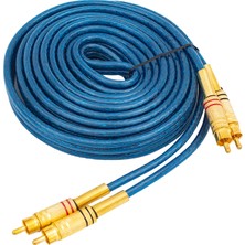 Ayt Powermaster Anfi Kablosu 2 Rca  2 Rca 5 Metre Oto Amfi Kablosu Ses Sistemi