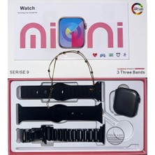 Prepare Mini Watch 9 Amoled Ekran 41MM Akıllı Saat +2 Kordon ve Bileklik Hediyeli