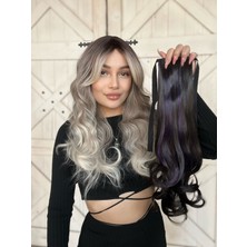 Peruk Market Fiber Isıya Dayanıklı 1311-2-H3737 At Kuyruğu Bağcıklı Postiş Takma Saç