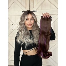 Peruk Market Fiber Isıya Dayanıklı 1386-2T30H2411 At Kuyruğu Bağcıklı Postiş Takma Saç