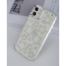 Paladyum Case iPhone 11 Uyumlu Hologram Yıldızlı Şeffaf Kılıf