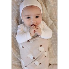 battani.co Battani Co Kız ve Erkek Bebek Için Örgü Bebek Battaniyesi 85CM X85CM Yeni Koyuncuklar