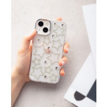 Paladyum Case iPhone 13 Uyumlu Hologram Yıldızlı Şeffaf Kılıf