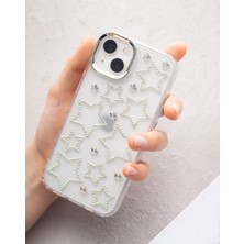 Paladyum Case iPhone 13 Uyumlu Hologram Yıldızlı Şeffaf Kılıf