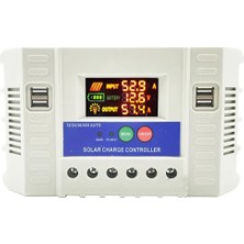 Powermaster PM-50A 12V-24V-36V-48V 50 Amper 4 Usbli Dijital Otomatik Solar Şarj Regülatörü