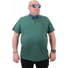Moc Grande Mocgrande Büyük Beden Polo Kot Yaka T-Shirt 23420 Neftı