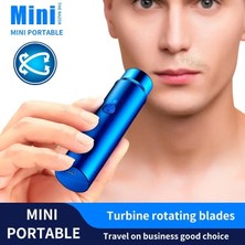 Cdwishbest Mavi Stil Mini USB Elektrikli Tıraş Makinesi Uzun Ömürlü Taşınabilir Yıkanabilir Araba Şarj Edilebilir Tıraş Makinesi (Yurt Dışından)