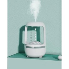 Qasul Sevimli 500ML Anti Yerçekimi Su Damlası Nemlendirici Difüzör  Buhar Makinesi Lovely Humidifier LED Işıklı Aroma D