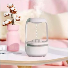 Qasul Sevimli 500ML Anti Yerçekimi Su Damlası Nemlendirici Difüzör  Buhar Makinesi Lovely Humidifier LED Işıklı Aroma D