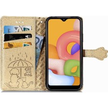 Bdt Shop Samsung Galaxy A01 Için Kısa Kayış Deri Flip Telefon Kılıfı (Yurt Dışından)