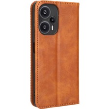 Bdt Shop Xiaomi Poco F5 5g Cüzdan Manyetik Kapatma Pu Deri Telefon Kılıfı (Yurt Dışından)