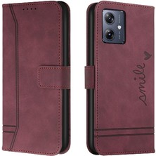 Bdt Shop Motorola Moto G54 Için Pu Deri Flip Folio Cüzdan El Kayışı Telefon Kılıfı (Yurt Dışından)