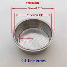 Benagee Homix Için 51MM Dipsiz Kahve Yeniden Kullanılabilir Filtreler Portafilter (Yurt Dışından)