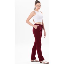 Eliş Şile Bezi Çift Cepli Unisex Yazlık Pantolon Bordo