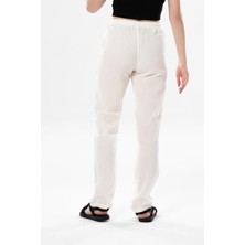 Eliş Şile Bezi Çift Cepli Unisex Yazlık Pantolon Krem