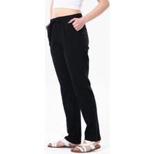 Eliş Şile Bezi Çift Cepli Unisex Yazlık Pantolon Siyah
