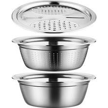 Dolity Paslanmaz Çelik Rende Havzası Salata Kasesi Ince Örgü Sepet Mutfak Yeni 28 cm (Yurt Dışından)
